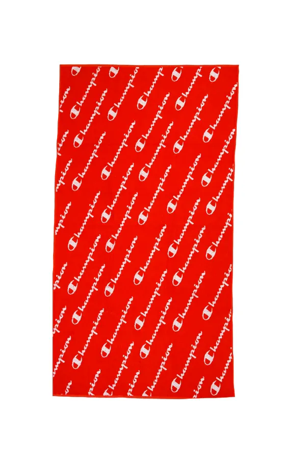 Champion Logo Beach Towel Red