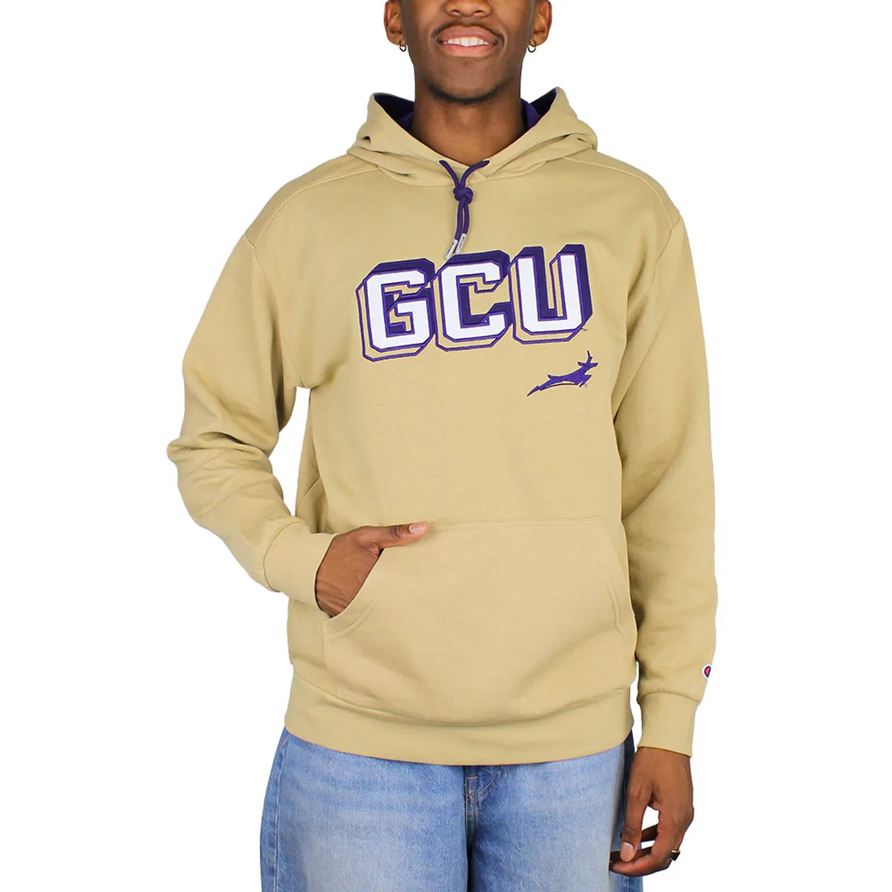 Champion Men's Tan GCU Running Lope Hoodie