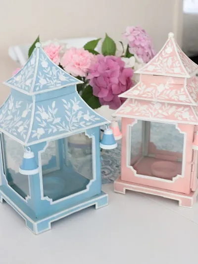 Chinoiserie Blue Pagoda Lantern