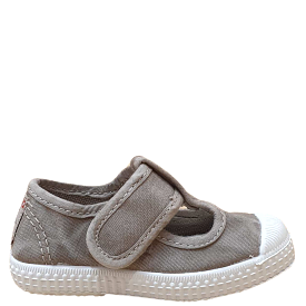 Cienta Fabric Open shoe - light grey