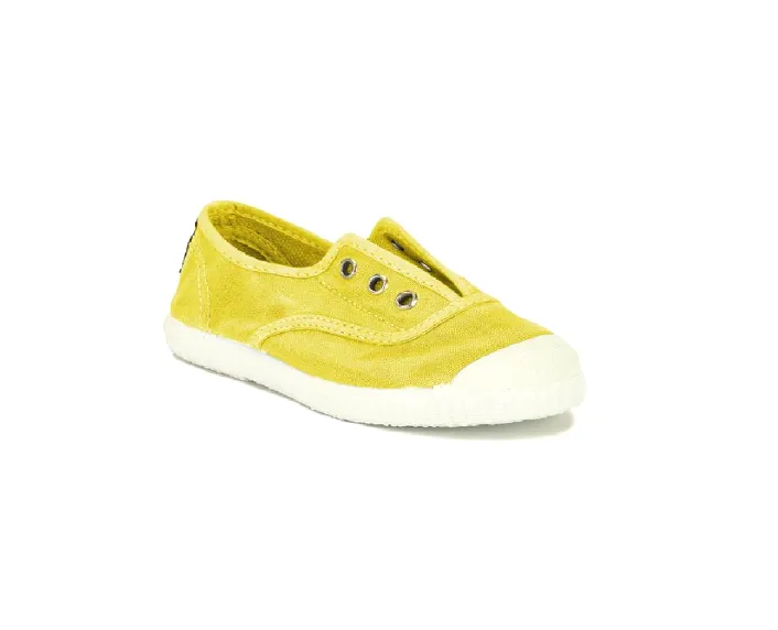 CIENTA TOILE  élastique 70777 Jaune Sunny 194 Toiles Espadrilles