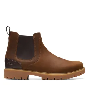 CLARKS | BOTINES CHELSEA HOMBRE | ROSSDALE TOP BEESWAX LEATHER | MARRN