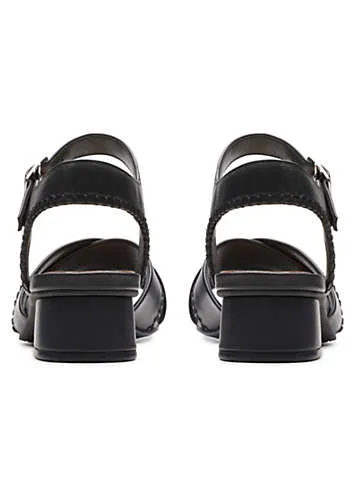 Clarks Black Leather Serina35 Cross Sandals | Kaleidoscope