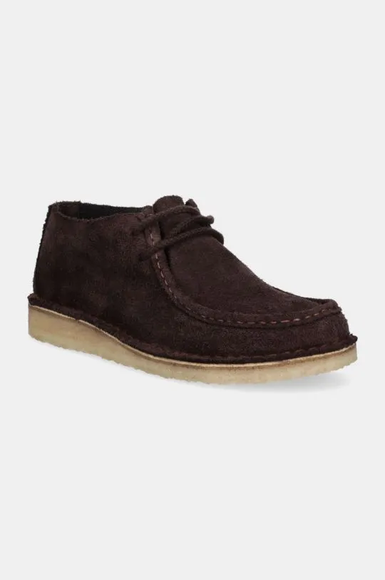 Clarks Originals suede shoes Desert Nomad men's brown color 26177980