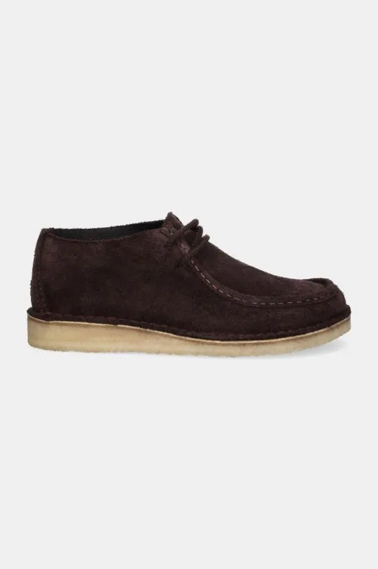 Clarks Originals suede shoes Desert Nomad men's brown color 26177980