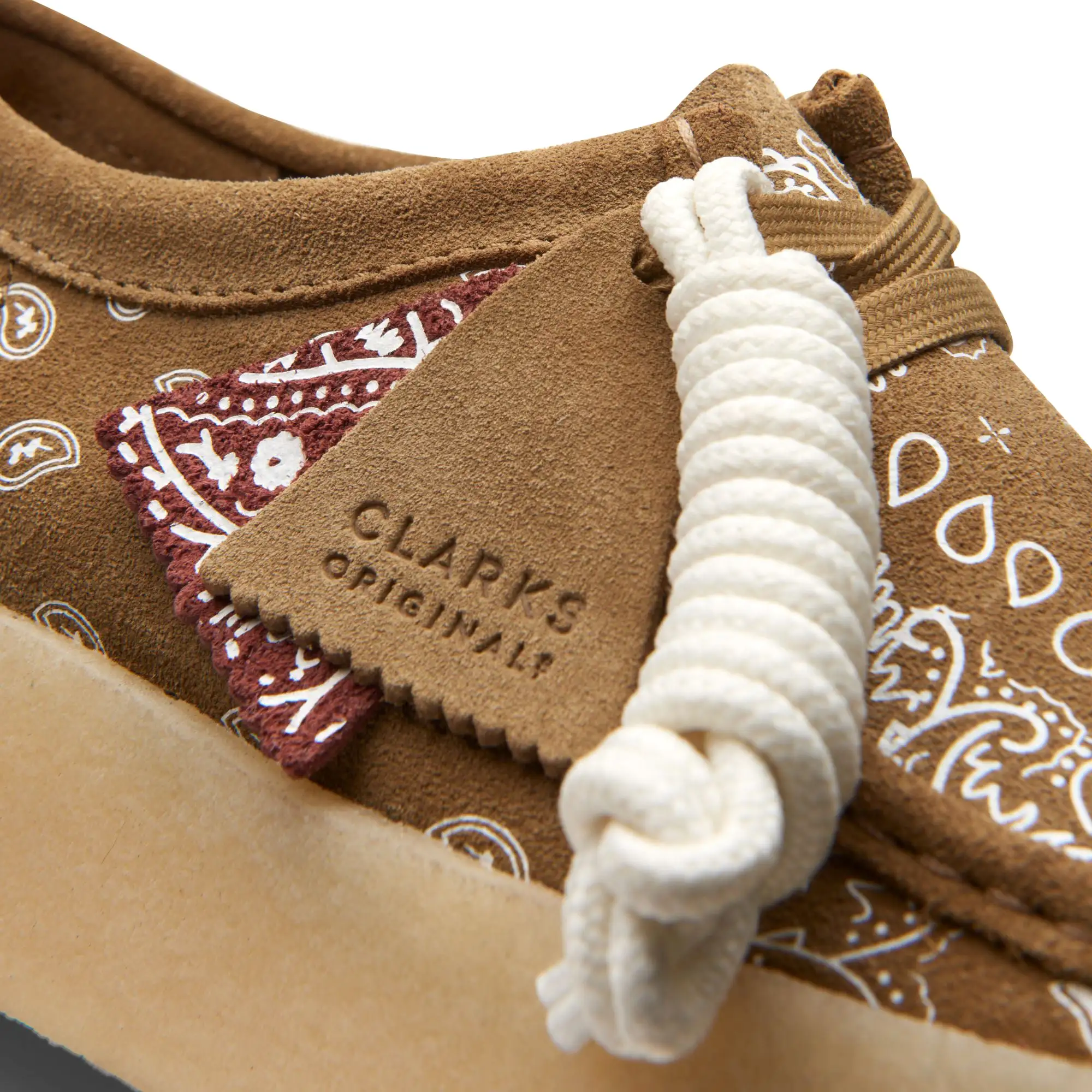 Clarks Originals Wallabee Cup - Dark Olive Paisley Print