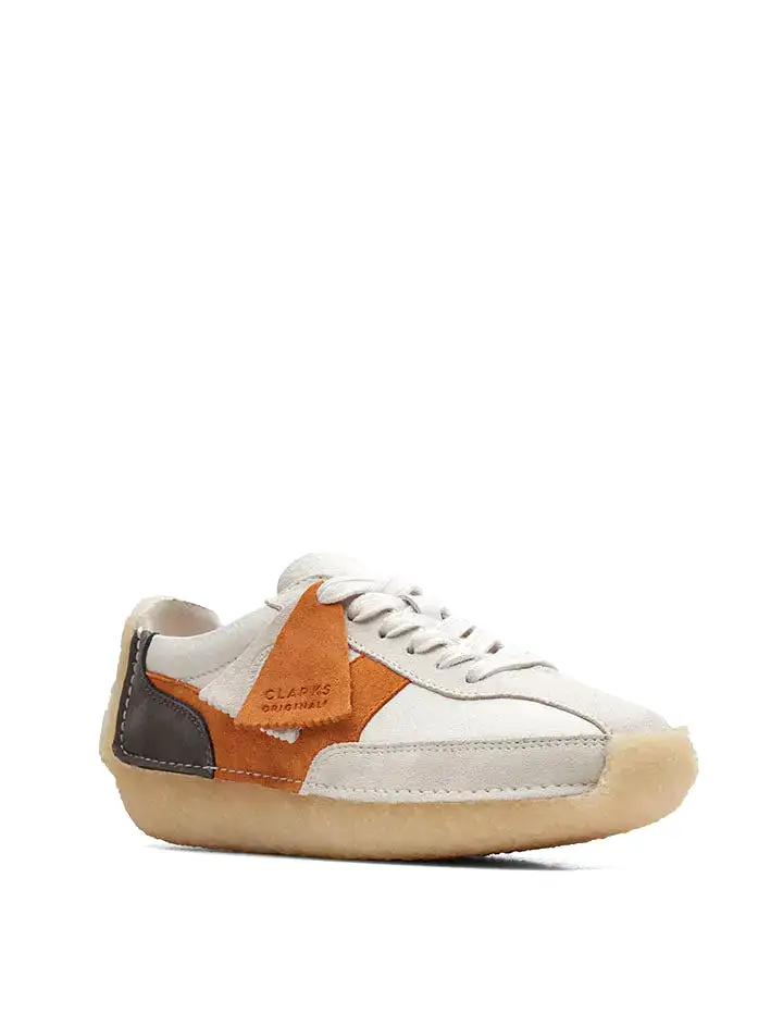 Clarks Originals Womens Natalie Run Trainers White / Orange