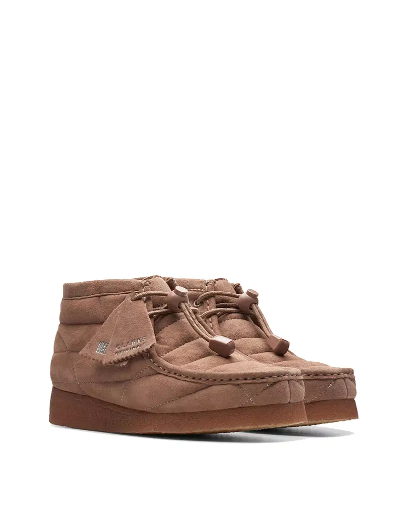 Clarks Originals Womens Wallabee Boot Burnt Brick Suede