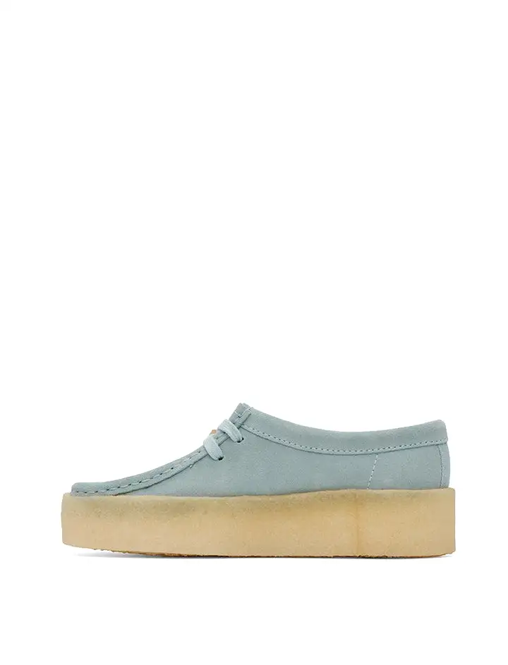 Clarks Originals Womens Wallabee Cup Blue Suede