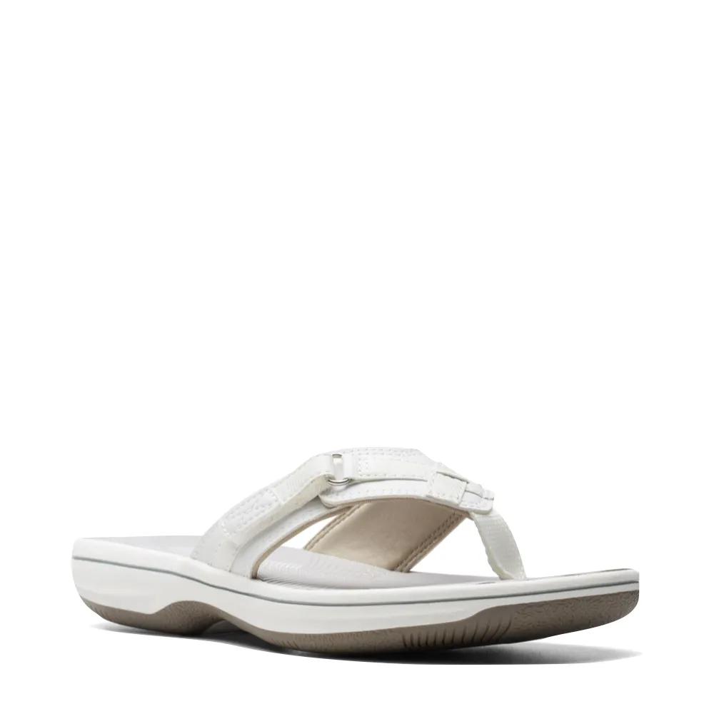 Clarks Women's Breeze Sea II Flip Thong Sandal in White