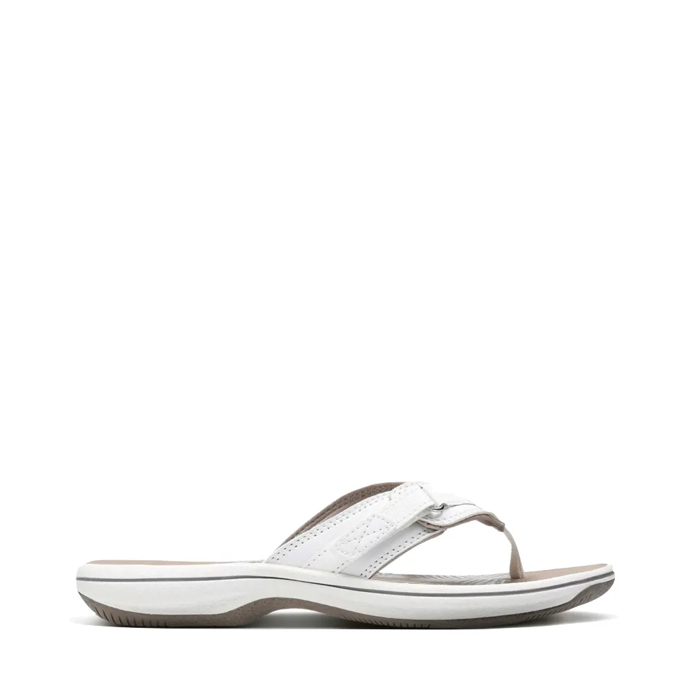 Clarks Women's Breeze Sea II Flip Thong Sandal in White