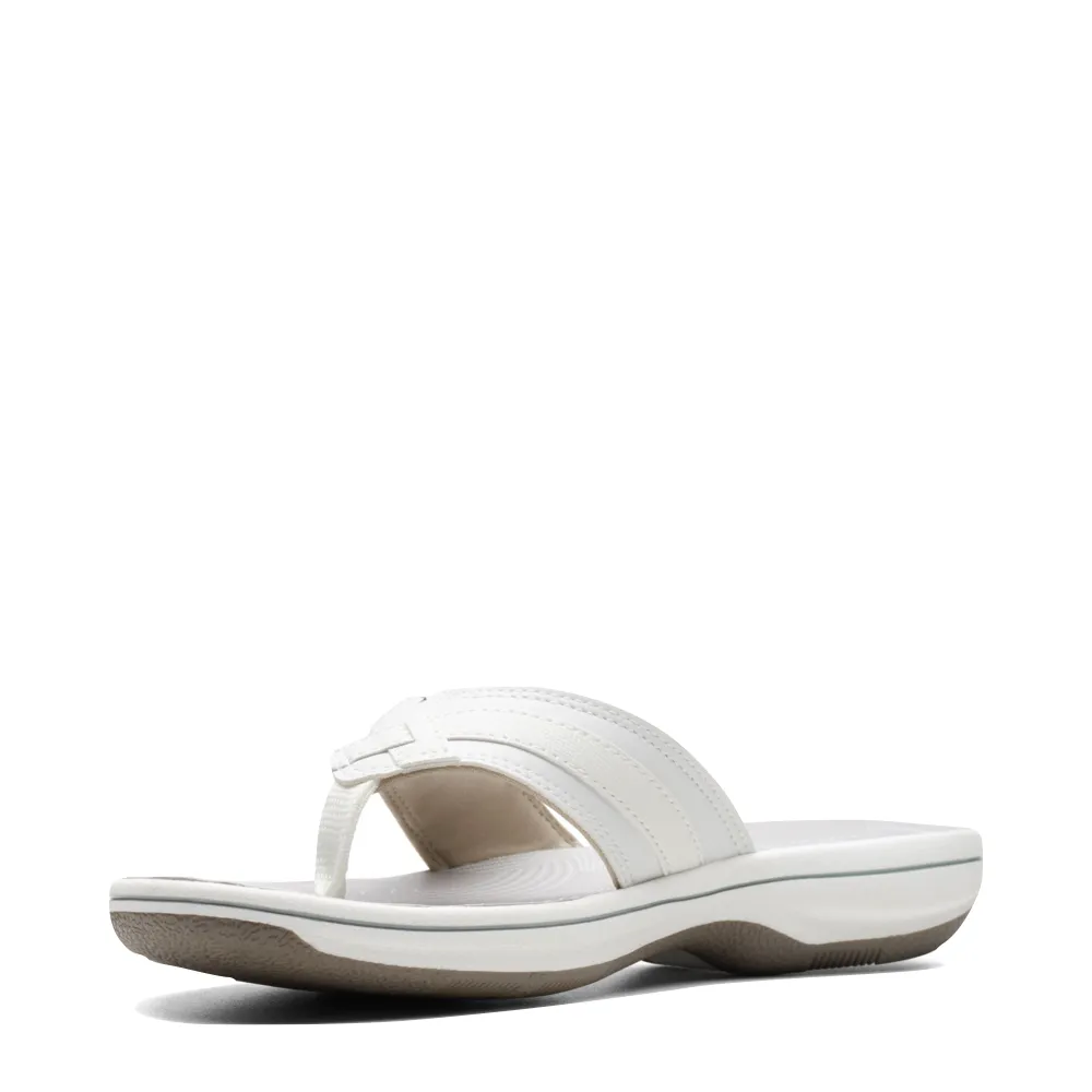 Clarks Women's Breeze Sea II Flip Thong Sandal in White