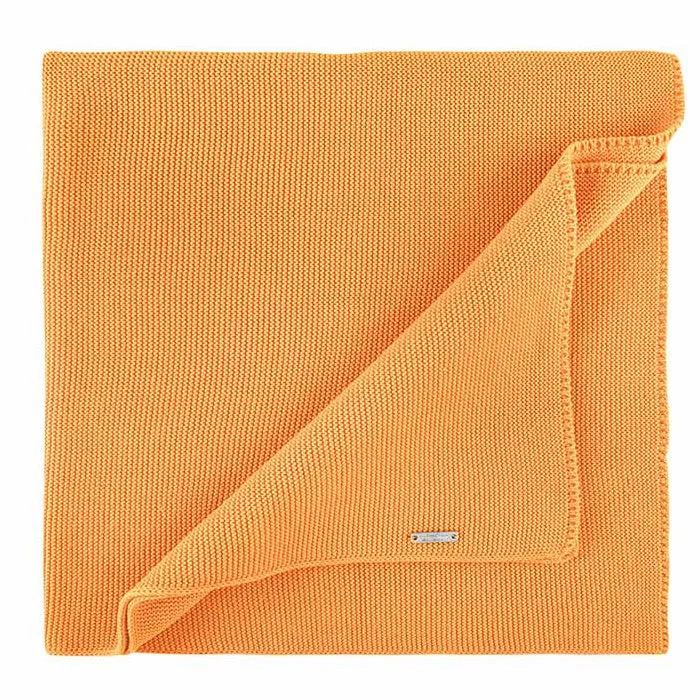 Condor Garter Stitch Blanket Peach Orange