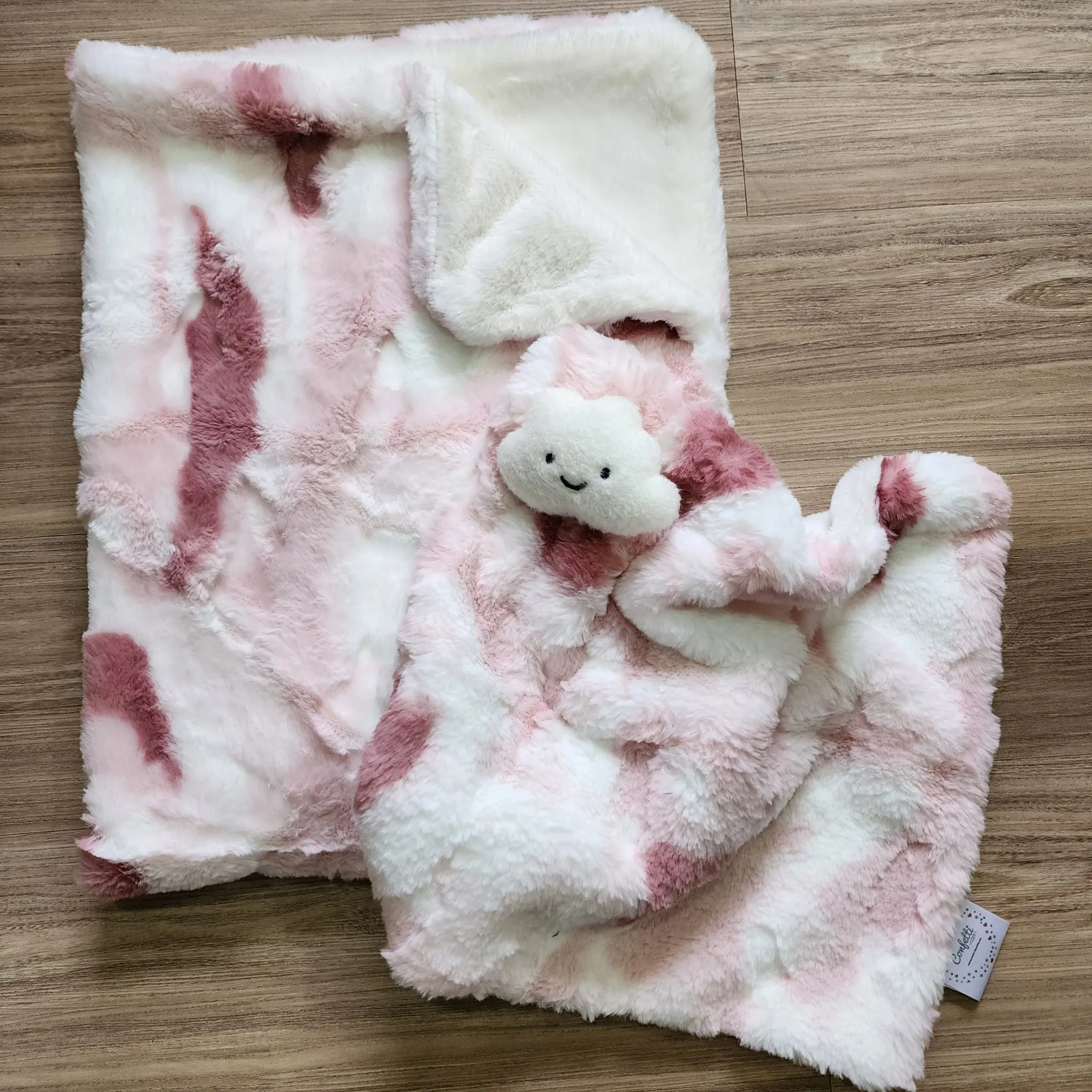 Confetti Mauve/Pink/White Security Blanket