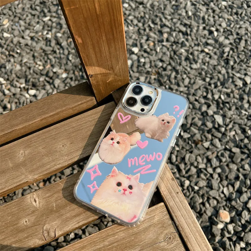 Cute Cat Mirror Phone Case