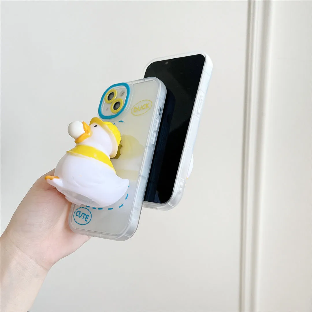 Cute Decompression Duckling Phone Case