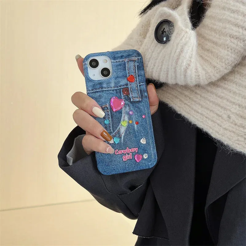 Denim Gem Phone Case