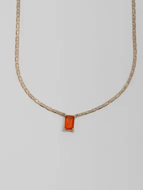 Fire Opal Valentino Necklace