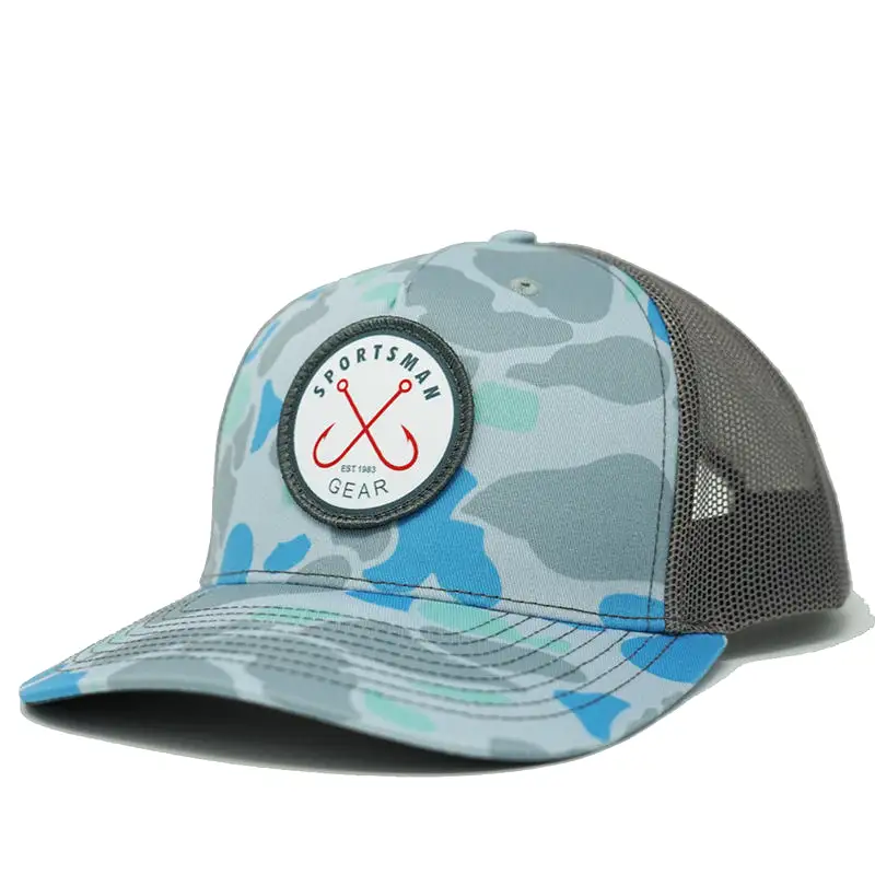 Fish Patch Snapback old school Camo Hat