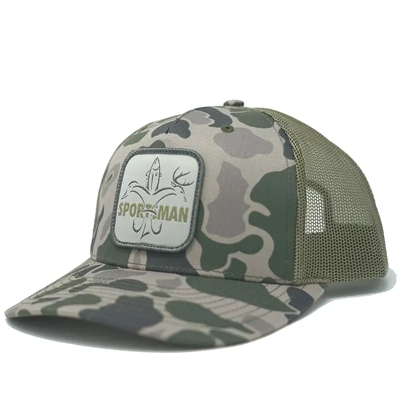 Fish Patch Snapback old school Camo Hat