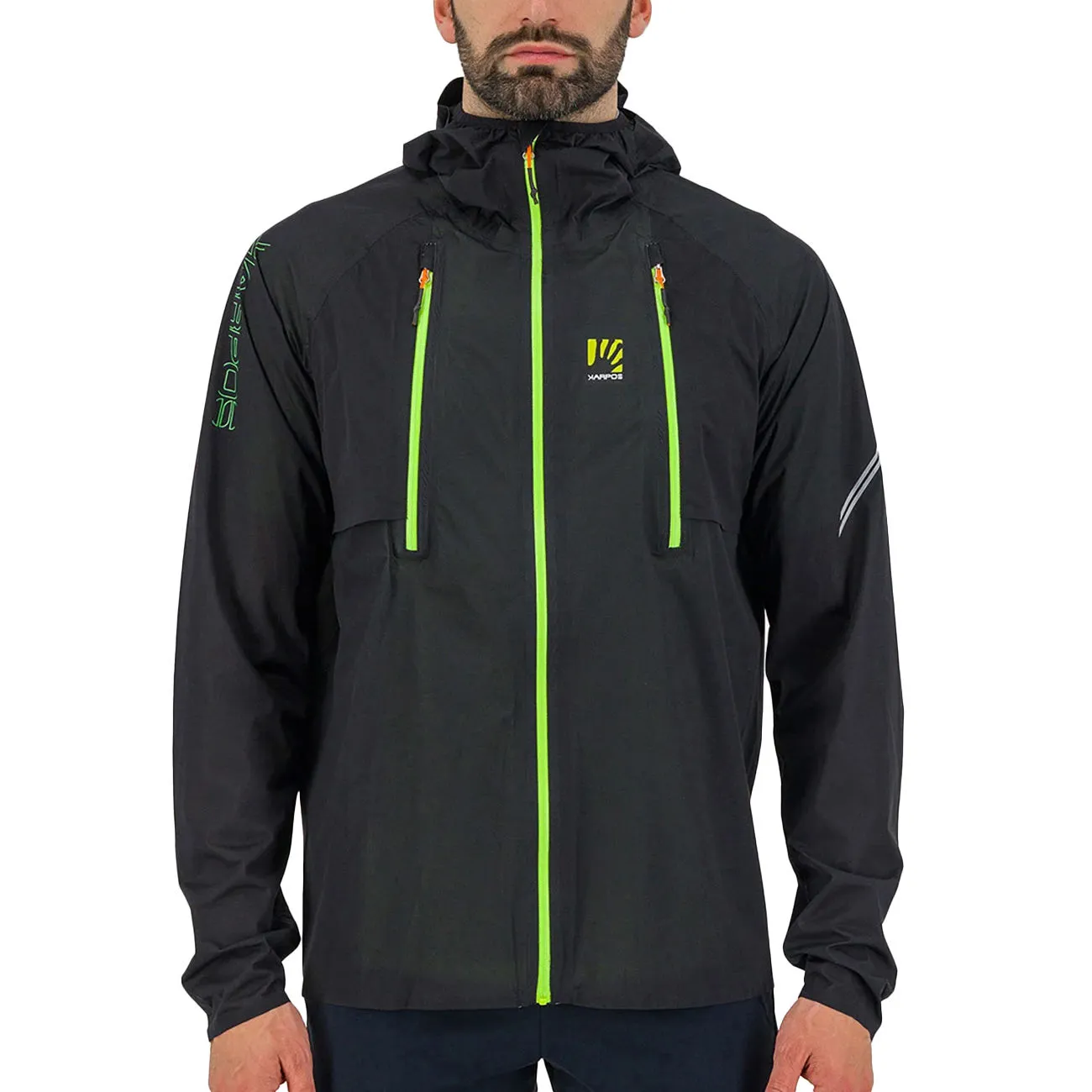 GIACCA LAVAREDO Uomo Black Green Fluo