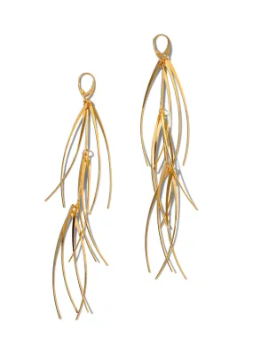 Gold Long Tinsel Earrings