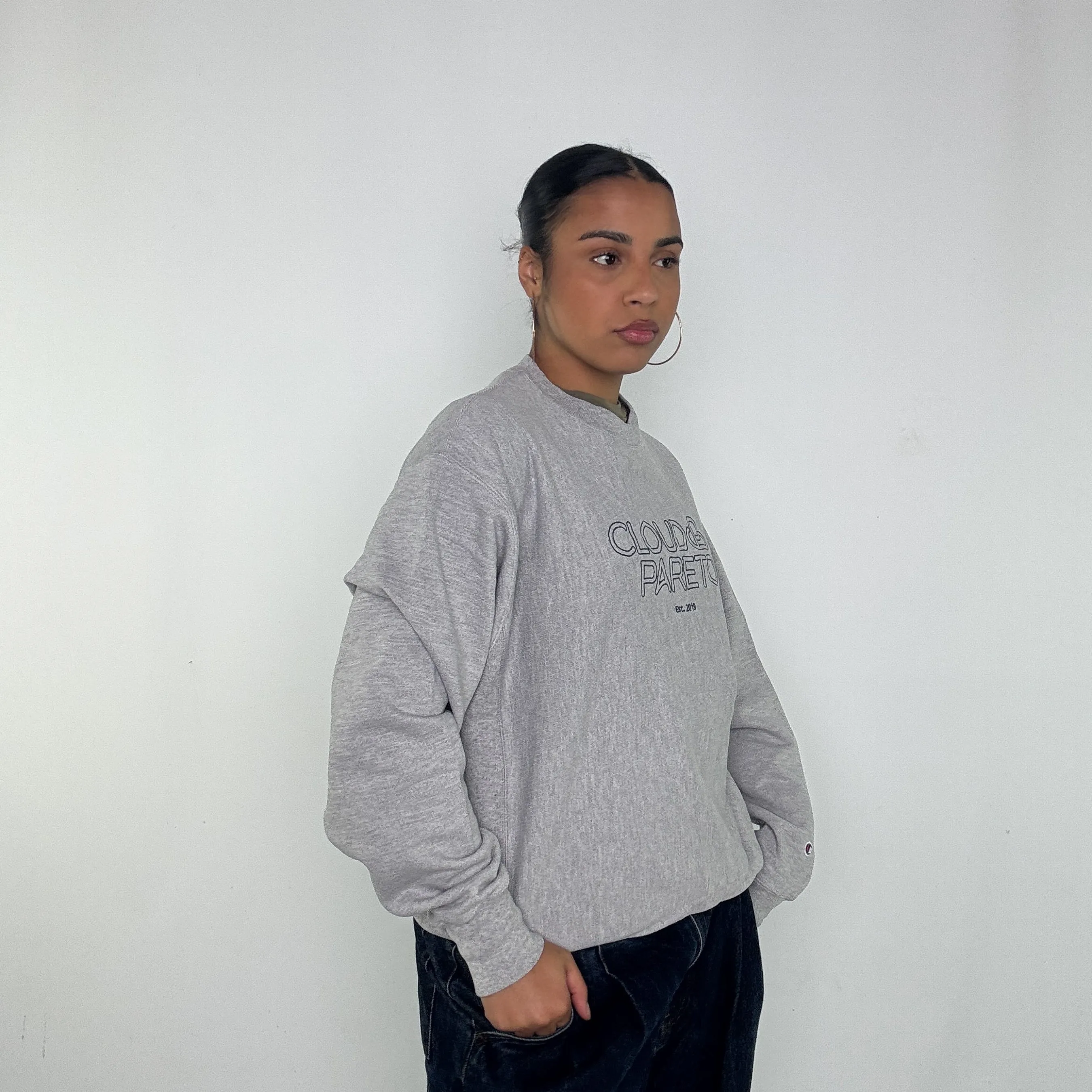 Grey y2ks Champion Sweatshirt (L)