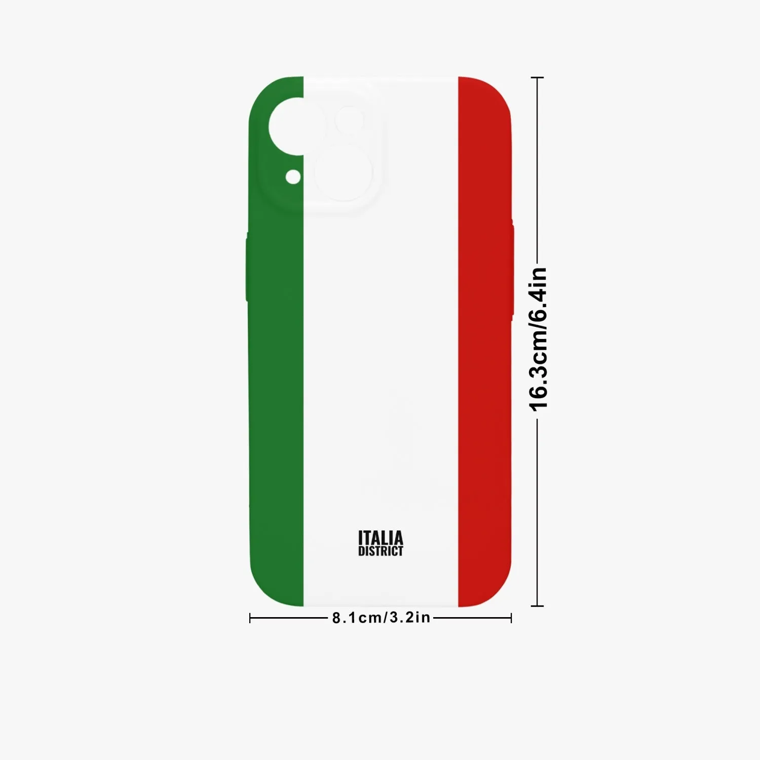 Italian Flag Phone Case iPhone 15 Plus Phone (Lens Protective)