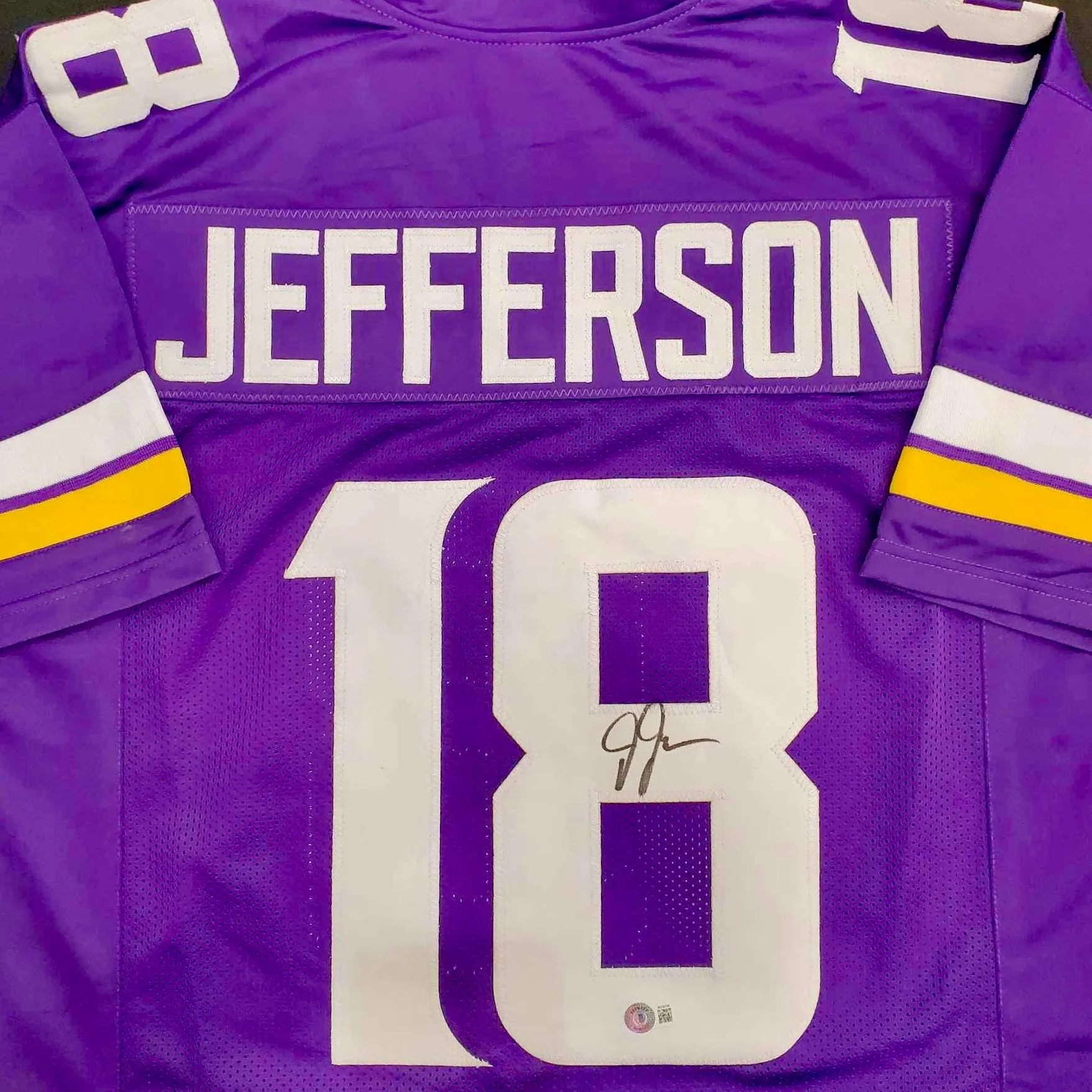 Justin Jefferson Autographed Purple Pro-Style Jersey