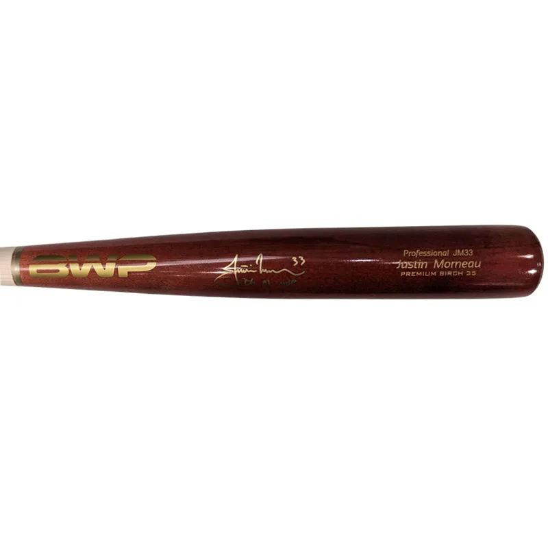 Justin Morneau Autographed BWP JM33 Game Model Bat w/ '06 AL MVP Inscription Minnesota Twins