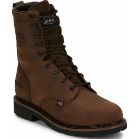 Justin Work Men's Steel Toe Waterproof Lace-Up Work Boot