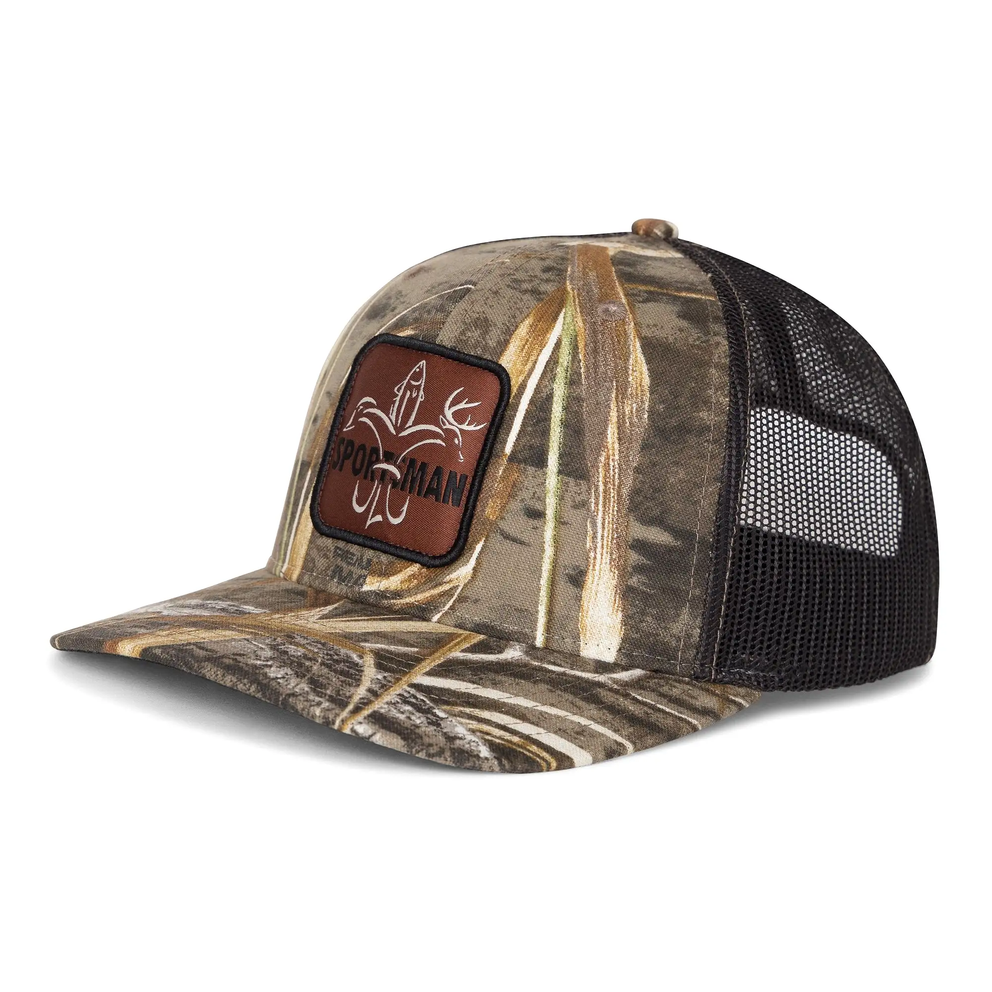 Logo Patch Snapback Camo Hunting Hat - Mossy Oak Bottomland