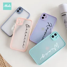 【Lyla】Protective Matte Translucent Phone Case 全包邊磨砂面名字電話殼