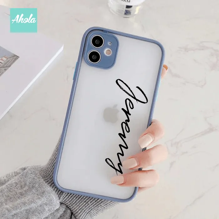 【Lyla】Protective Matte Translucent Phone Case 全包邊磨砂面名字電話殼