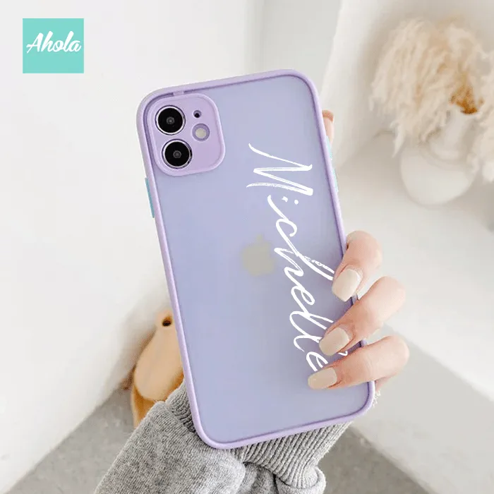 【Lyla】Protective Matte Translucent Phone Case 全包邊磨砂面名字電話殼