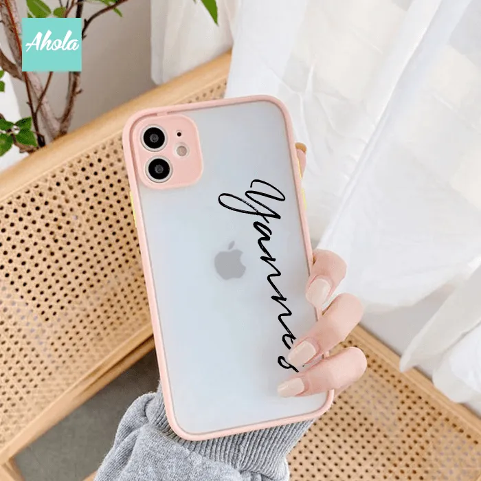 【Lyla】Protective Matte Translucent Phone Case 全包邊磨砂面名字電話殼