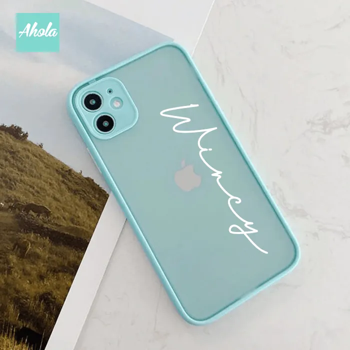 【Lyla】Protective Matte Translucent Phone Case 全包邊磨砂面名字電話殼