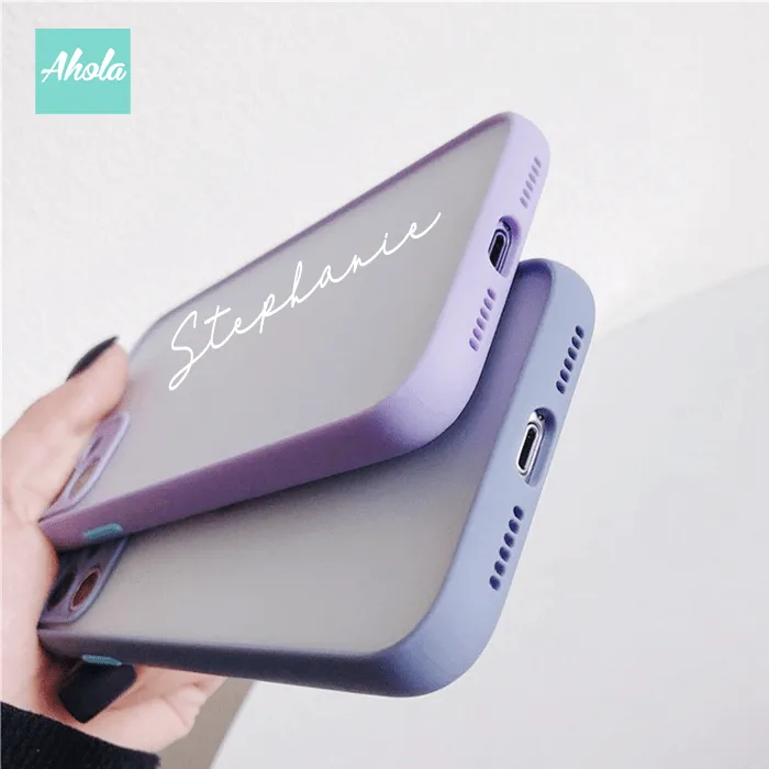 【Lyla】Protective Matte Translucent Phone Case 全包邊磨砂面名字電話殼