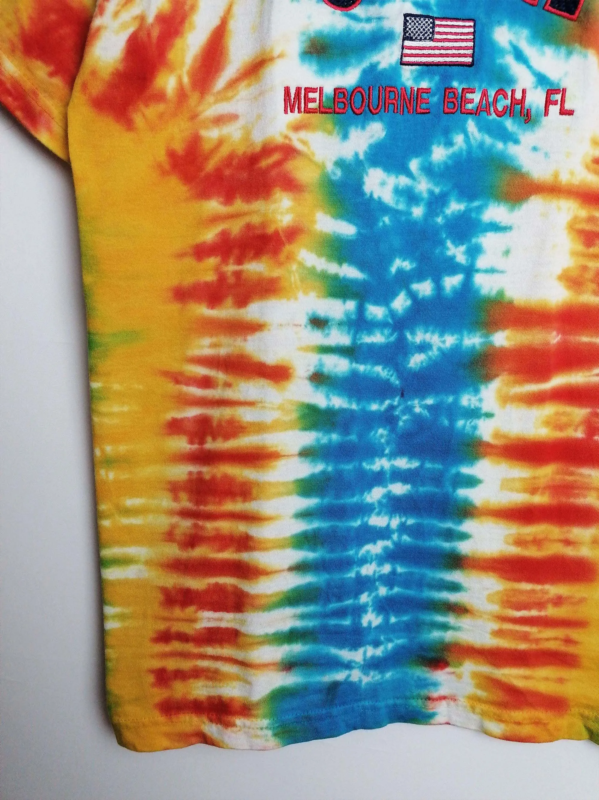 Melbourne Beach Florida Rainbow Tie Dye T-shirt - size S