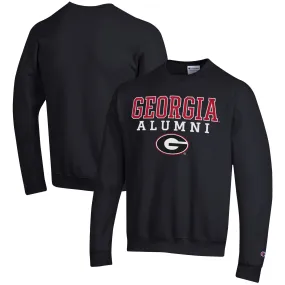 Men's Champion  Black Georgia Bulldogs Alumni Logo Pullover Sweatshirt