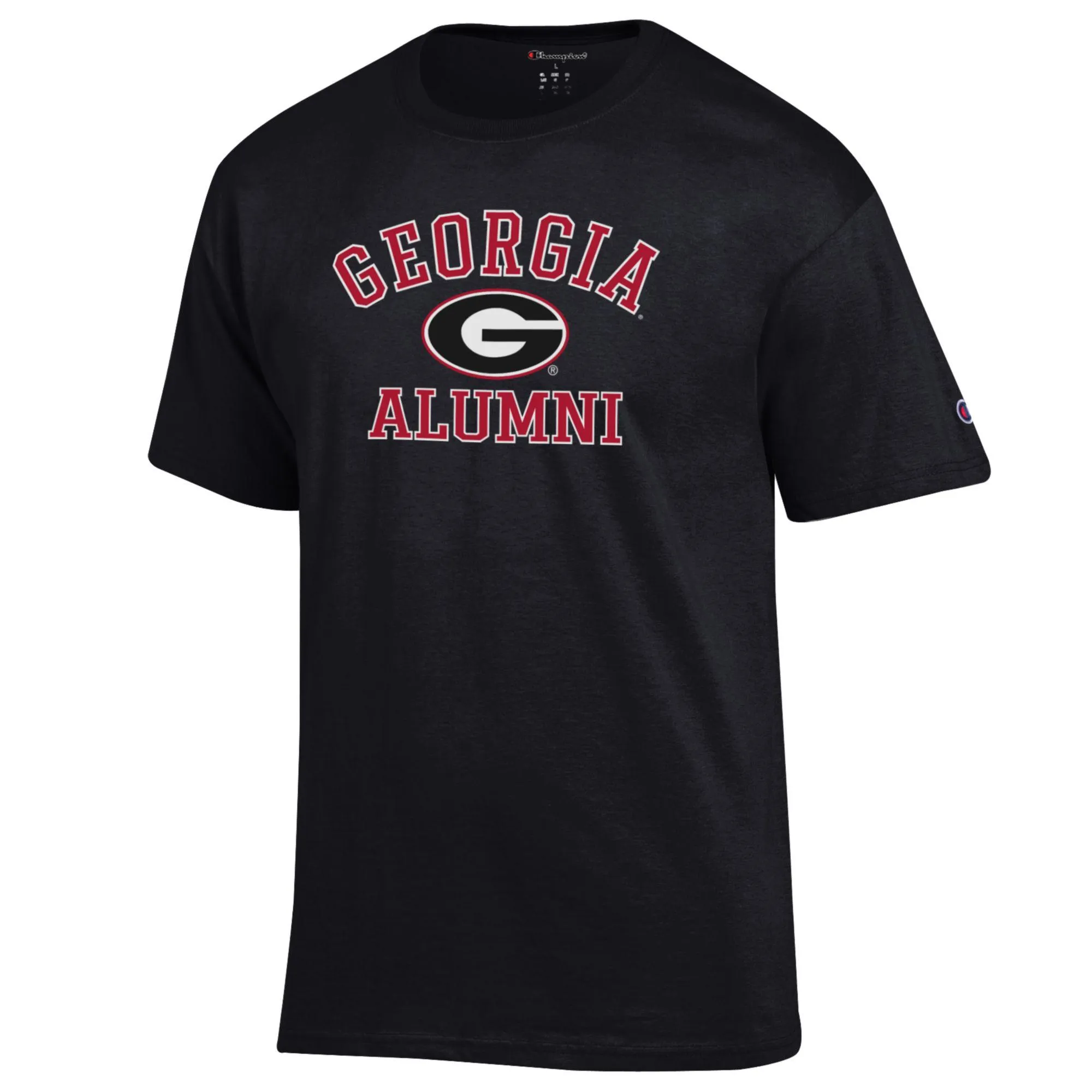 Men's Champion  Black Georgia Bulldogs Alumni Logo T-Shirt