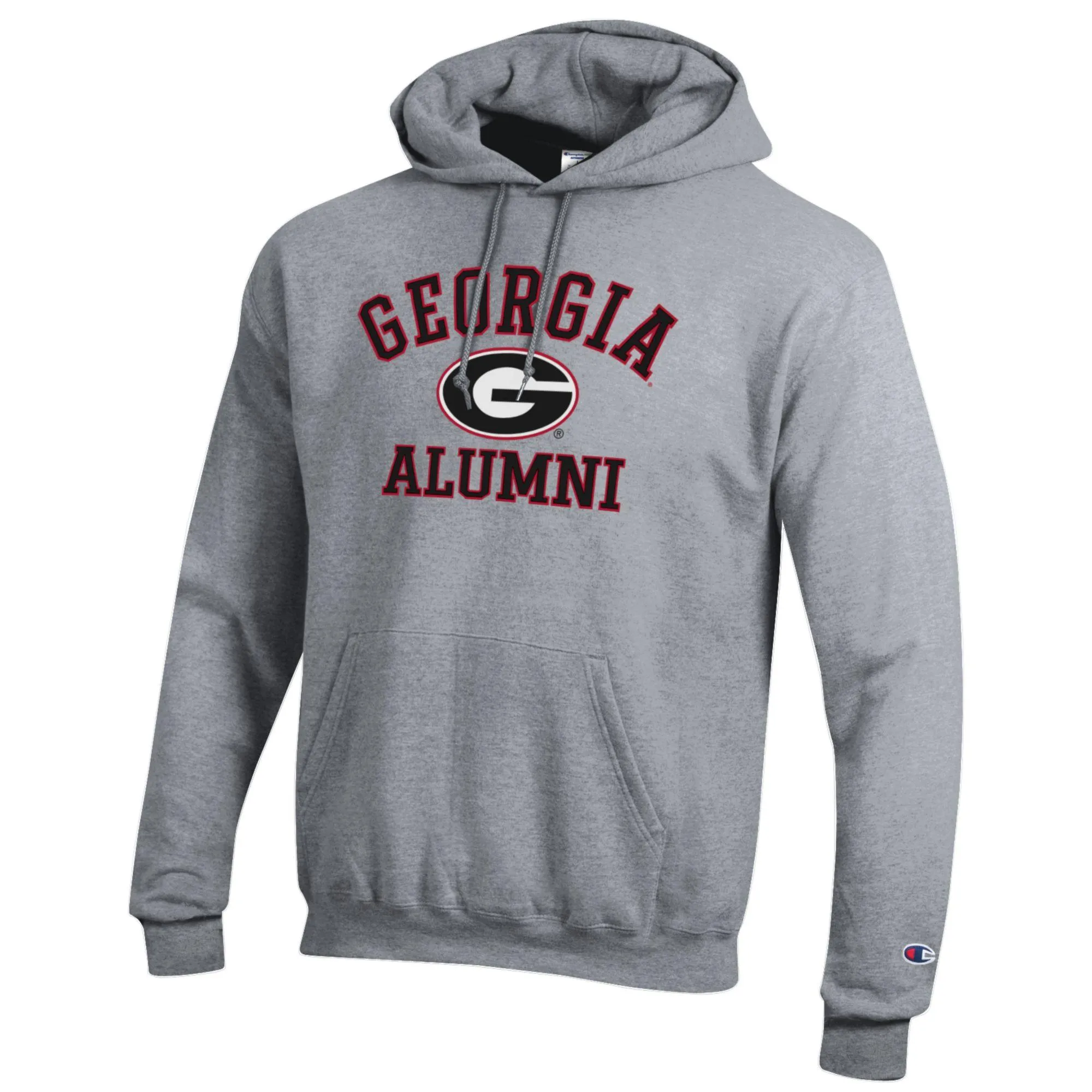 Men's Champion  Gray Georgia Bulldogs Alumni Logo Pullover Hoodie