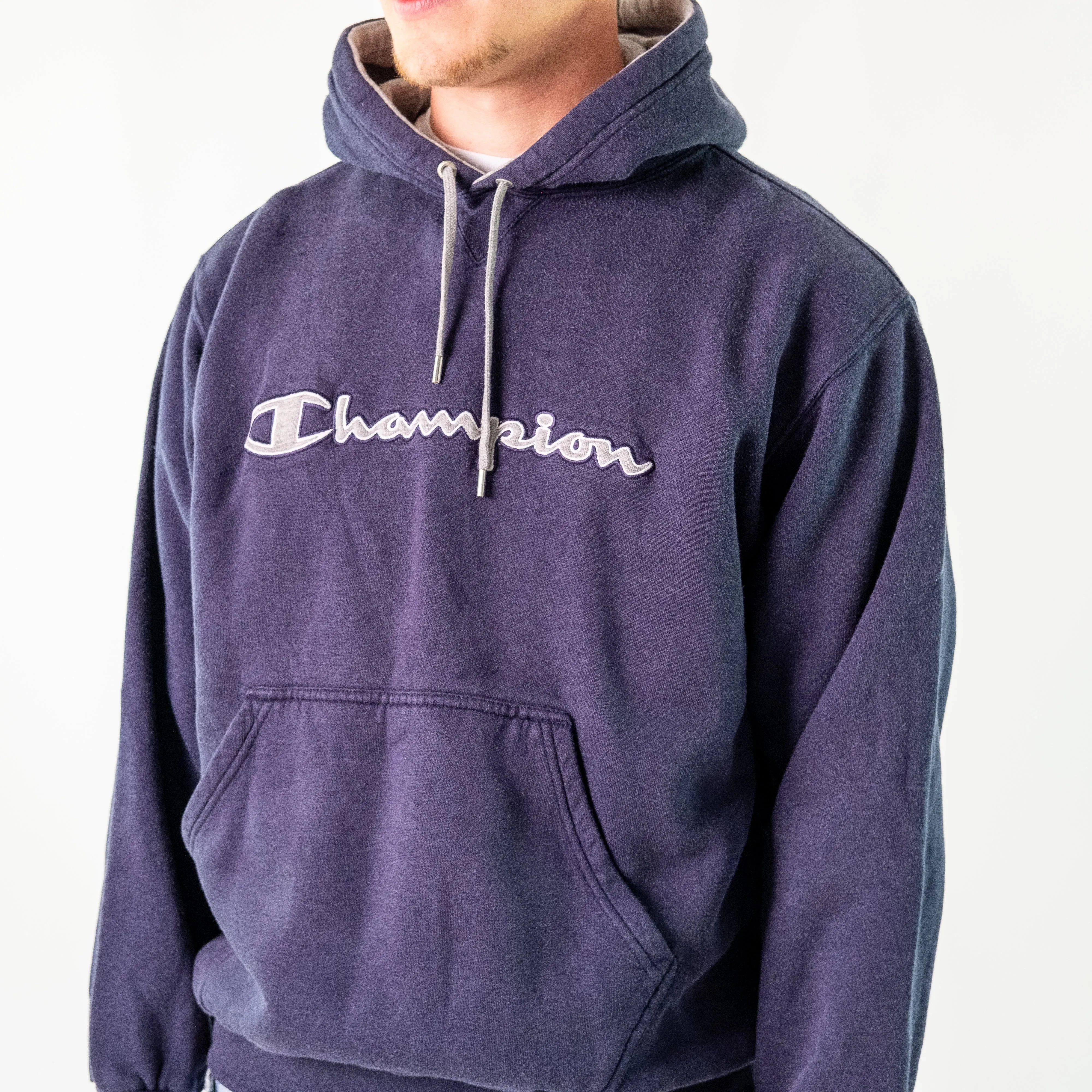 Navy Blue 90s Champion Hoodie (L)