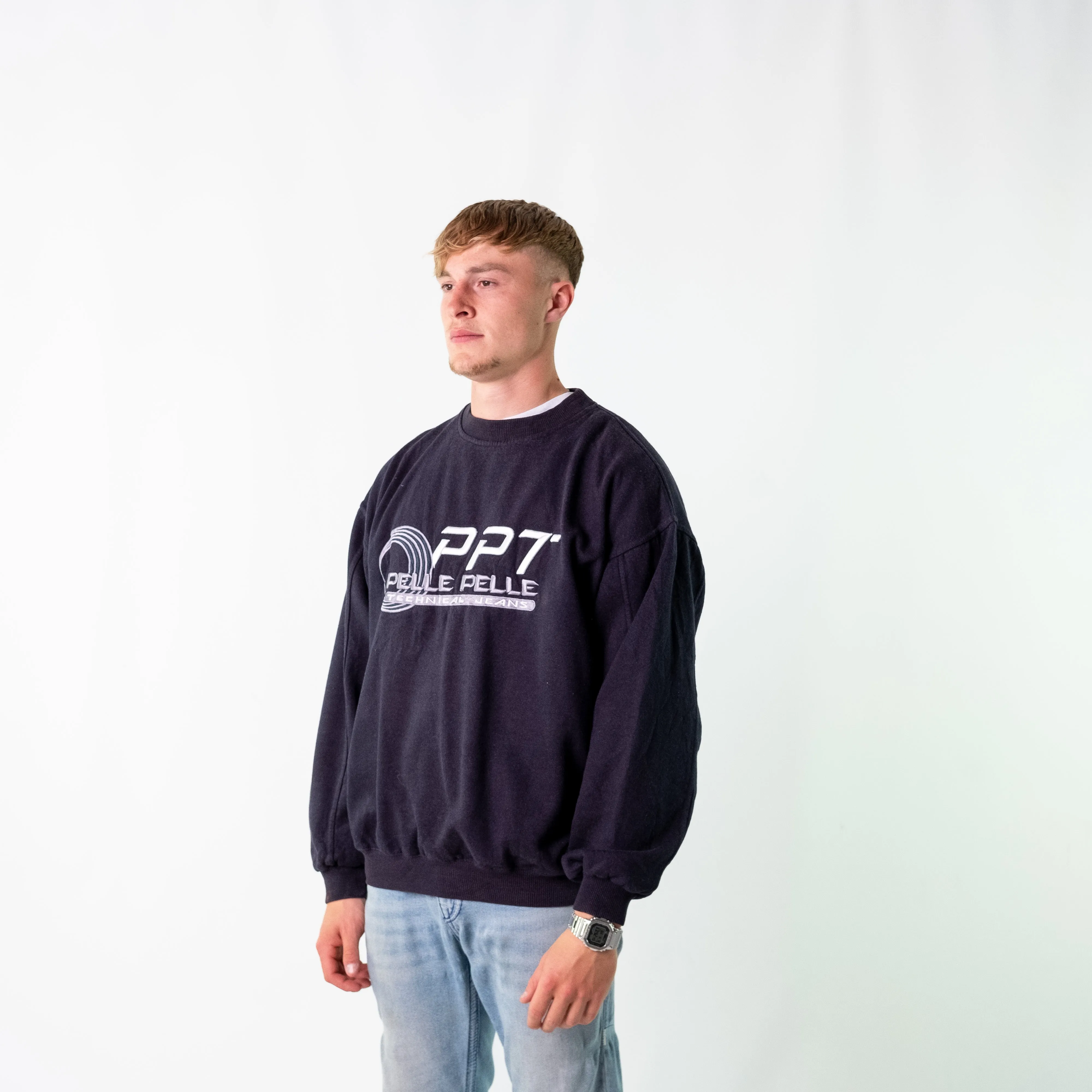 Navy Blue 90s Champion Sweatshirt (L)