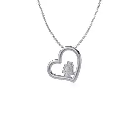 North Carolina A&T Heart Pendant Necklace - Silver