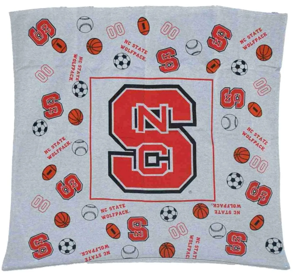 North Carolina State Wolfpack DFL Inc. Youth Gray Throw Blanket 45x 45