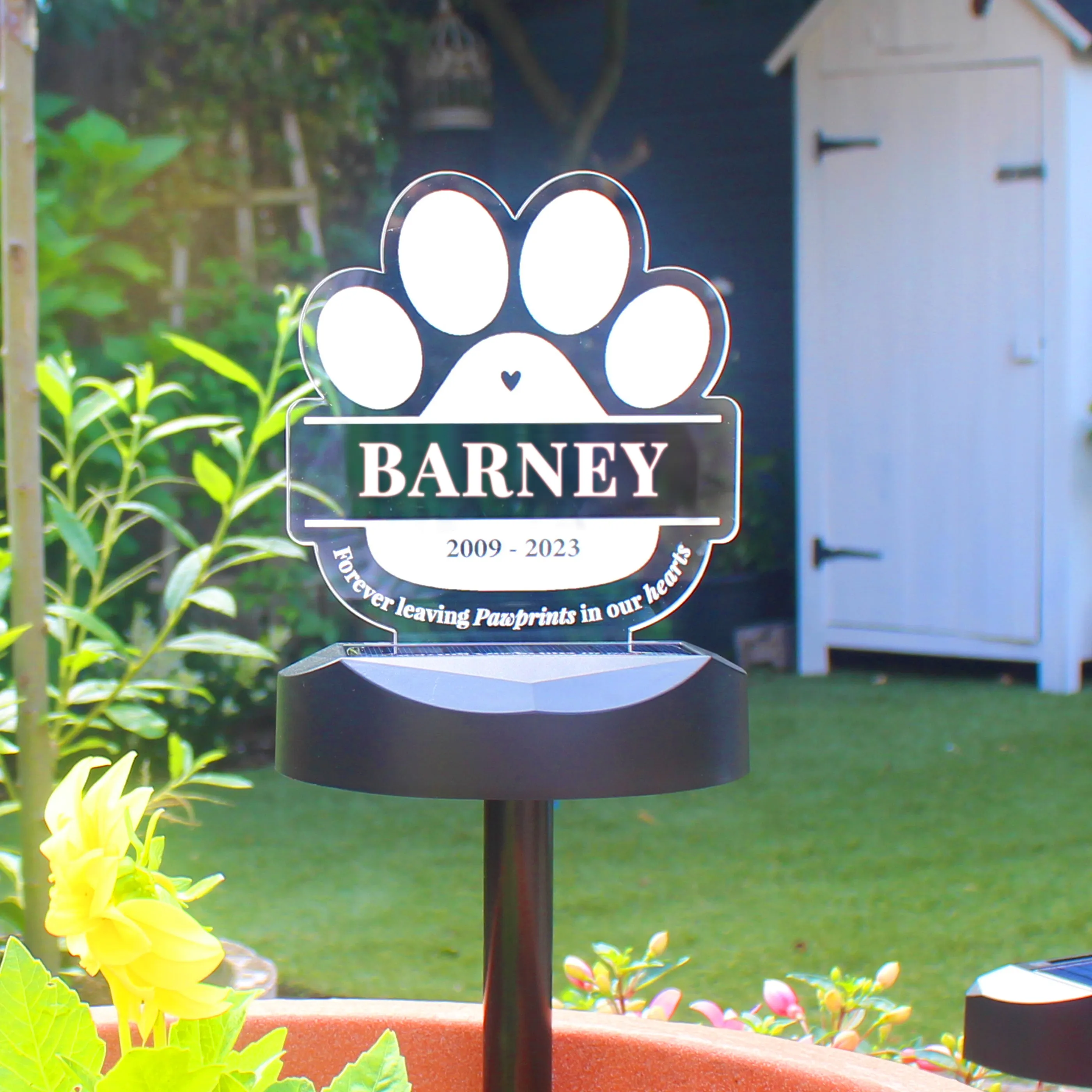 Personalised Pet Memorial Outdoor Solar Light