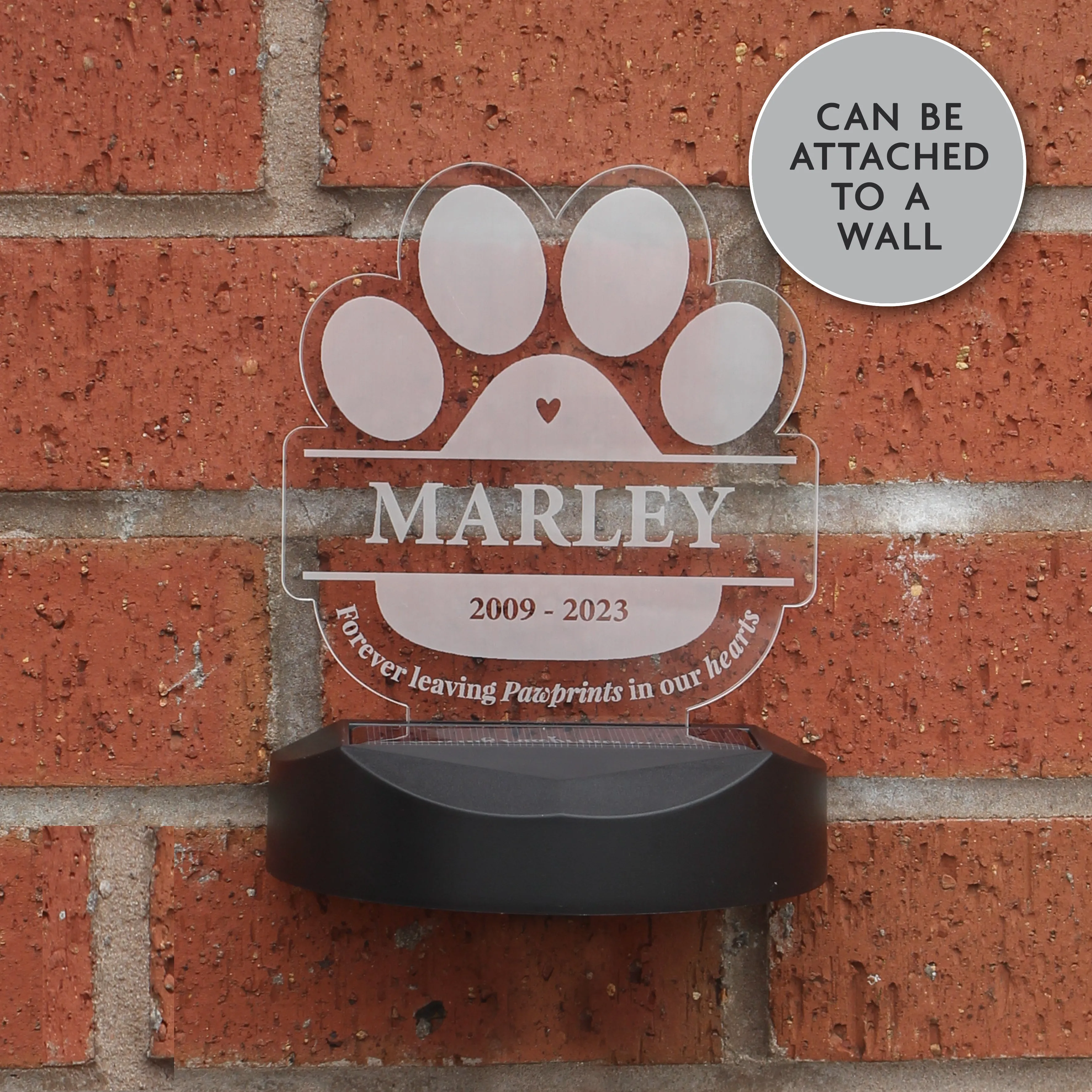 Personalised Pet Memorial Outdoor Solar Light