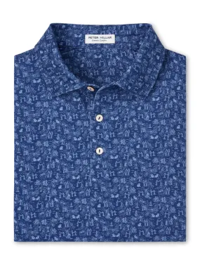 Peter Millar Carolina Shag Performance Jersey Polo: Sport Navy