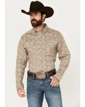 Product Name:  Justin Men's Boot Barn Exclusive Paisley Print JustFlex Long Sleeve Button-Down Western Shirt